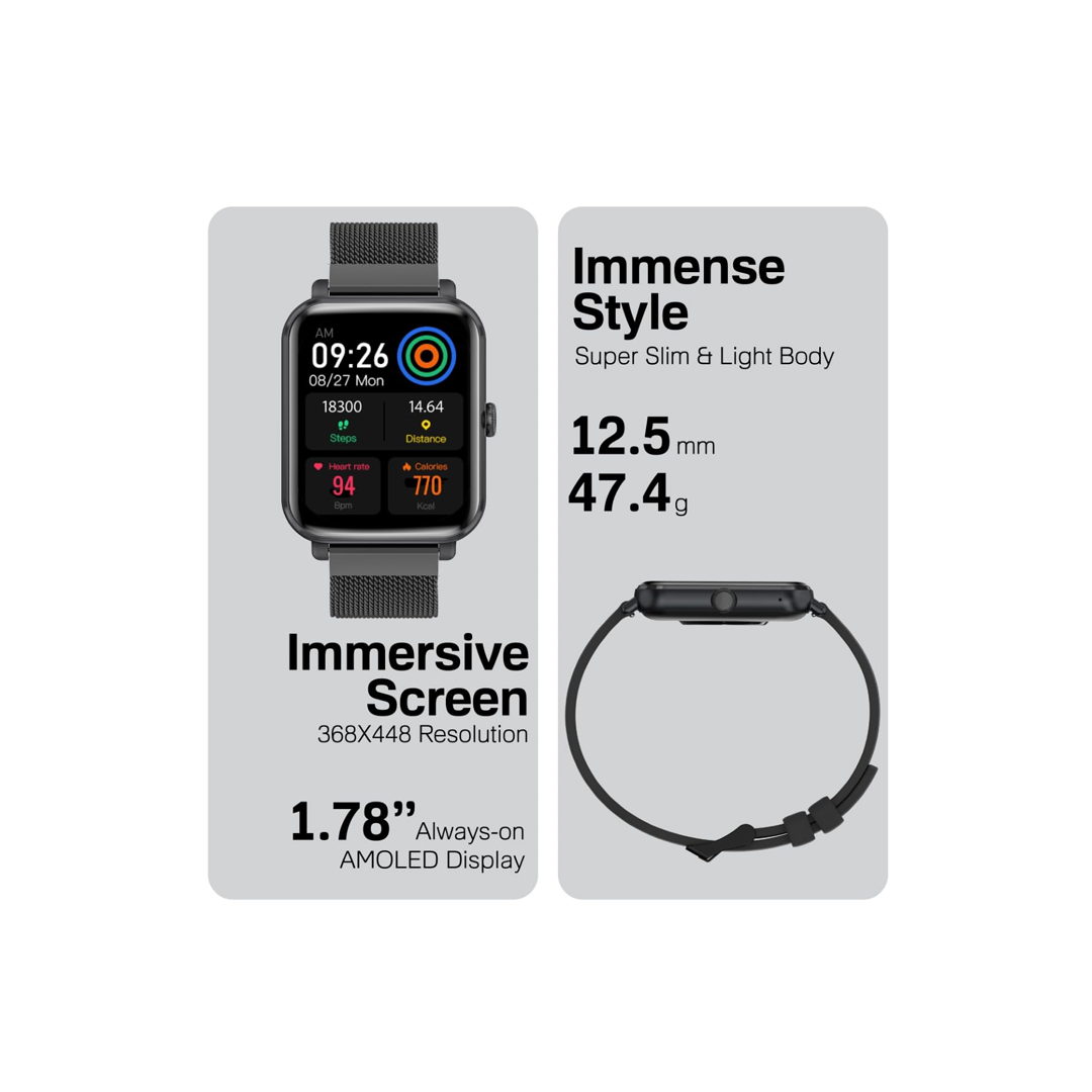 Promate IP68 Fitness Tracker Smart Watch with 1.78 Display in Qatar Promate IP68 Fitness Tracker Smart Watch with 1.78 Display in Qatar